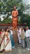स्वतंत्रता संग्राम सेनानी पं. लखनलाल मिश्र की प्रतिमा पर उत्तराधिकारी संगठन ने  अर्पित की श्रद्धांजलि: