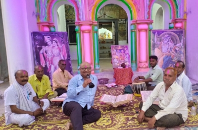 रियासतकालीन प्राचीन रानी मंदिर में रामायण पाठ