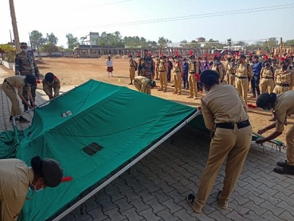 बी प्रमाण पत्र परीक्षा हेतु तीन दिवसीय एनसीसी शिविर