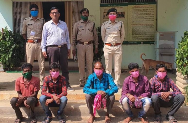 अवैध शिकार के प्रकरण में पांच आरोपियों को हुआ जेल