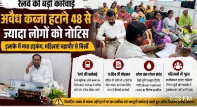 रेलवे की बड़ी कार्रवाई: जल शोधन संयंत्र के लिए 48 परिवारों को बेदखली का नोटिस, भिलाई-3 में हड़कंप