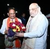 केंद्रीय गृह मंत्री अमित शाह का मुख्यमंत्री विष्णुदेव साय ने स्वामी विवेकानंद विमानतल पर किया आत्मीय स्वागत