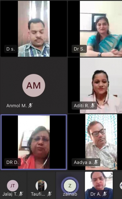 मनोविज्ञान के छात्रों के साथ वर्चुअल बैठक 37 छात्रों ने लिया भाग