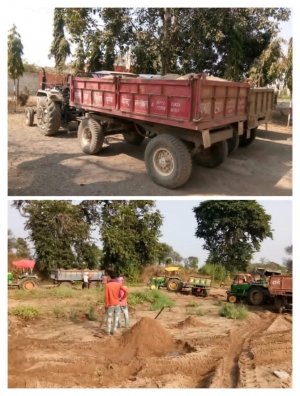 बेखौफ चल रहा रेत तस्करी का अवैध कारोबार कार्रवाई ना होने से तस्करों के हौसले बुलंद