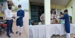 स्व. राजीव गाँधी के पुण्यतिथि के मौके पर हुसैन रिजवी ने पुलिस के जवानो की भेंट की भाप मशीन