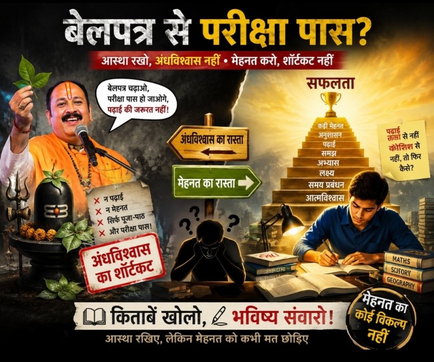 बेलपत्र चढ़ाओ, किताबें छोड़ो! परीक्षा पास कराने का ‘नया फार्मूला’ या छात्रों के भविष्य से खिलवाड़?