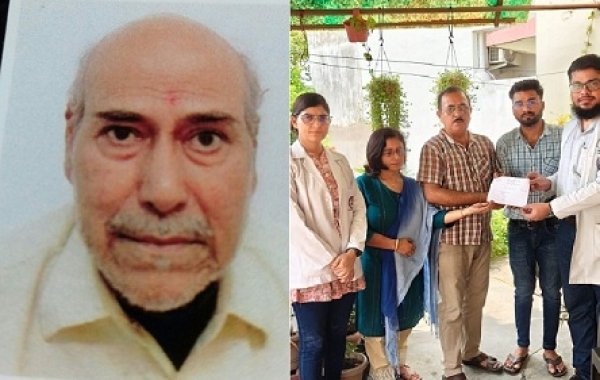 श्री दिलीप कुमार राय के निधन के पश्चात नव दृष्टि फाउंडेशन के माध्यम से संपन्न हुआ नेत्रदान