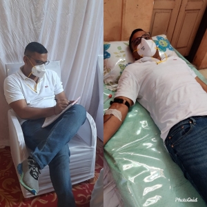 कलेक्टर जेपी मौर्या  ने जैन समाज के द्वारा आयोजित रक्तदान शिविर में पहुंचकर स्वयं रक्तदान किया