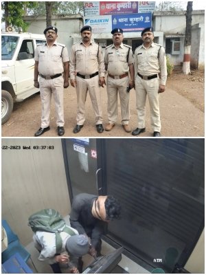 बैंक एटीएम काटने और और चोरी करने वाला अन्तर्राज्यीय गिरोह चढ़ा दुर्ग पुलिस के हत्थे