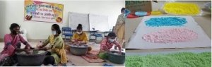 होली में खुशियां बिखेरने महिलाएं तैयार कर रहीं हर्बल गुलाल