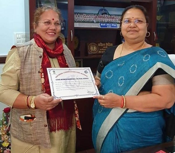 राष्ट्रीय महिला आयोग ने कोरोना काल में उत्कृष्ट कार्य के लिए महिला  एवं बाल विकास विभाग की सराहना की