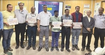 ब्लास्ट फर्नेस विभाग के कर्मचारी, पाली व कर्म शिरोमणि पुरस्कार से सम्मानित