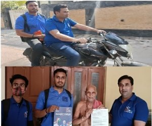 जब महापौर बने मितान,तपती दोपहरी में बाइक में सवार होकर हितग्राहियों को प्रमाण पत्र देने के लिए पहुंचे उनके निवास