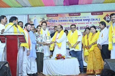 उप-मुख्यमंत्री अरुण साव ने सामूहिक आदर्श विवाह समारोह में नव वैवाहिक जोड़ों को सुखमय एवं खुशहाल दांपत्य जीवन का दिया आशीर्वाद