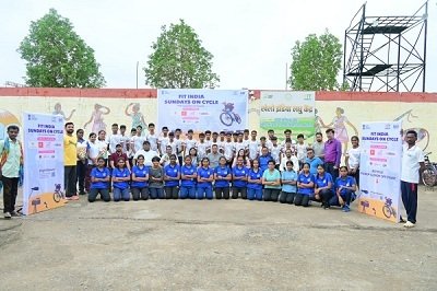 भारतीय खेल प्राधिकरण (साई) द्वारा स्वास्थ्य एवं फिटनेस के प्रति जागरूकता लाने के लिए मीडिया प्रतिनिधियों के लिए फिट इंडिया संडे सायकिलिंग रैली का आयोजन