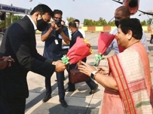 राज्यपाल उइके का जगदलपुर पहुंचने पर किया गया आत्मीय स्वागत