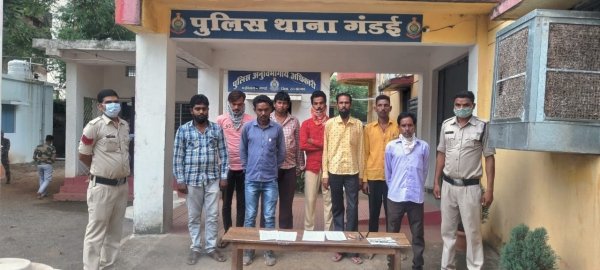 आपरेशन क्लीन के तहत् गंडई पुलिस की कार्यवाही