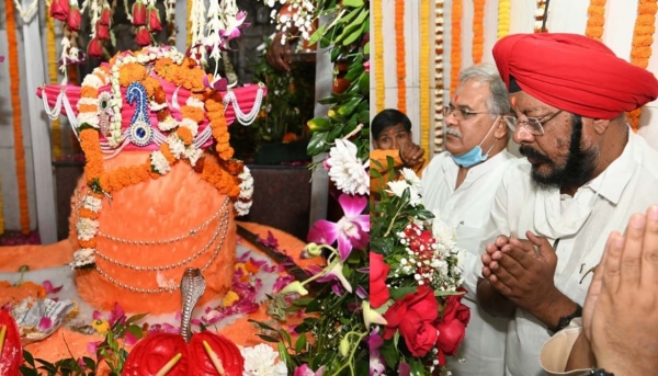 मुख्यमंत्री बघेल ने महाशिवरात्रि पर हटकेश्वर महादेव की पूजा अर्चना कर प्रदेशवासियों के लिए सुख समृद्धि की कामना की