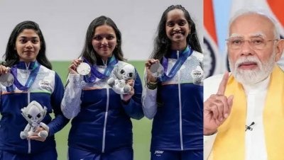 एशियाई खेल 2026: महिला 10 मीटर एयर राइफल में रजत पदक पर पीएम मोदी ने दी बधाई