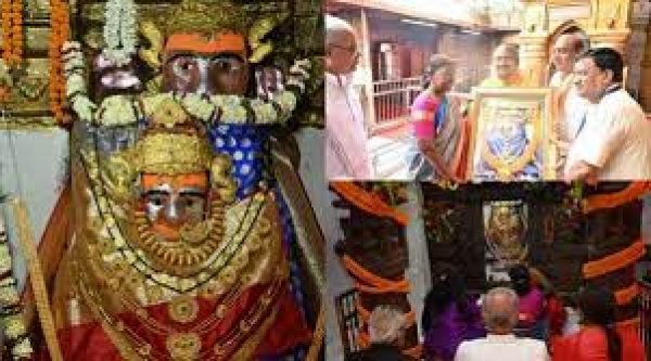 राष्ट्रपति श्रीमती द्रौपदी मुर्मु ने रतनपुर में आदिशक्ति माँ महामाया देवी के किये दर्शन