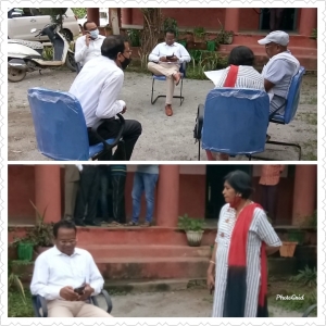 कलेक्टर ने आत्मानंद इंग्लिश मीडियम स्कूल व नगर पंचायत के  निर्माण कार्यों का किया गया निरीक्षण