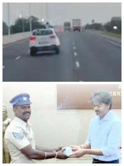 तमिलनाडु के 'असली सिंघम': गुटखा तस्करों को पकड़ने के लिए चलती कार की छत पर 40 KM लटके रहे जांबाज हेड कांस्टेबल, CM विजय ने सचिवालय बुलाकर किया सम्मानित