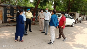 कोविड हास्पीटल शंकराचार्य का संभाग आयुक्त ने किया अधिकारियों के साथ आकस्मिक निरीक्षण