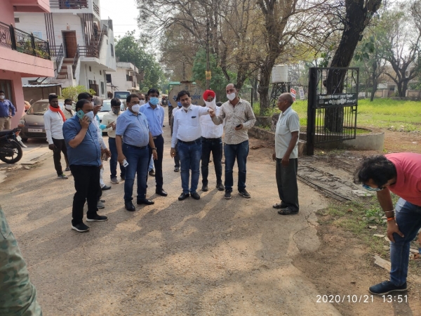 कीड़ो के प्रकोप से नष्ट हो हरे हरेभरे पेड़ , निगम प्रशासन ने शुरू किया दवाई का छिडकाव