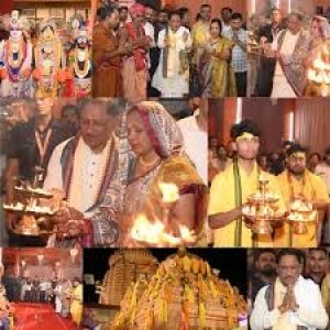 भगवान जगन्नाथ मंदिर की पूजा अर्चना कर प्रदेश की सुख समृद्धि और खुशहाली की कामना की