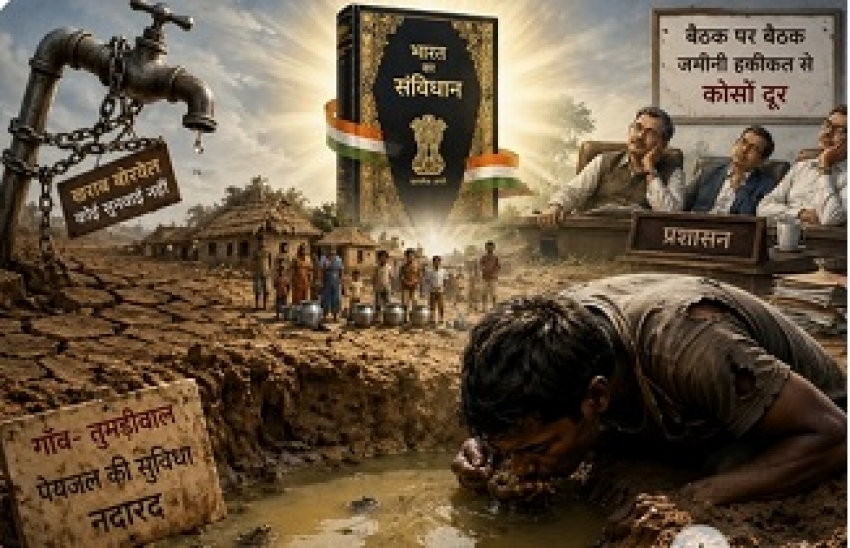 प्यासे गांव, खोखे दावे: कोंडागांव में गड्ढों का पानी पीने को मजबूर ग्रामीण,प्रशासनिक लापरवाही ने छीना ग्रामीणों का “जल अधिकार”