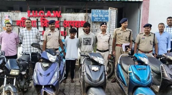 दुर्ग पुलिस की बड़ी सफलता: दुर्ग में चोरी की 19 मोटरसाइकिल बरामद, 15 लाख का माल जब्त