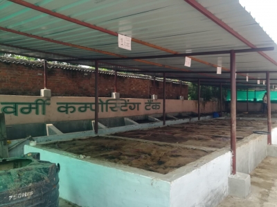 शहरी गोठान में बनाया जायेगा वर्मी वाश, इसके लिए हो रही टंकियां तैयार