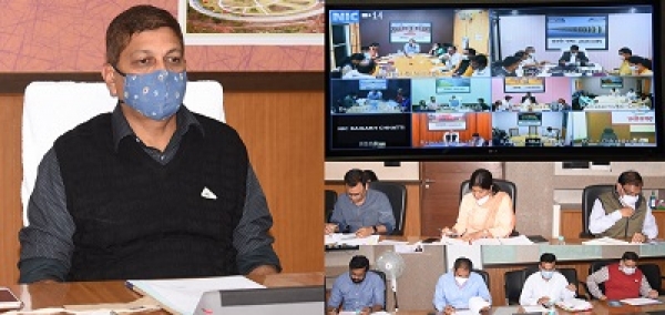 मुख्य सचिव ने ली कलेक्टरों से धान खरीदी के प्रगति की जानकारी :