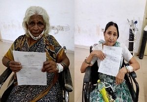 जब आईं तो आक्सीजन लेवल 50 था अभी आक्सीजन लेवल 96 तक ....