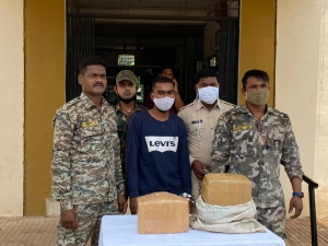 मादक पदार्थ गांजा की तस्करी करते युवक पर कोतवाली पुलिस की कार्यवाही