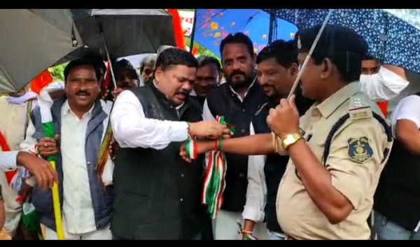 केशकाल विधायक  संत राम नेताम ने विधानसभा स्तरीय पदयात्रा का किया शुभारंभ