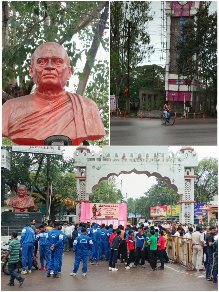 महापौर बाघमार और सभापति के वादों की पोल; पटेल चौक पर मूर्ति का स्थल अभी भी अधूरा