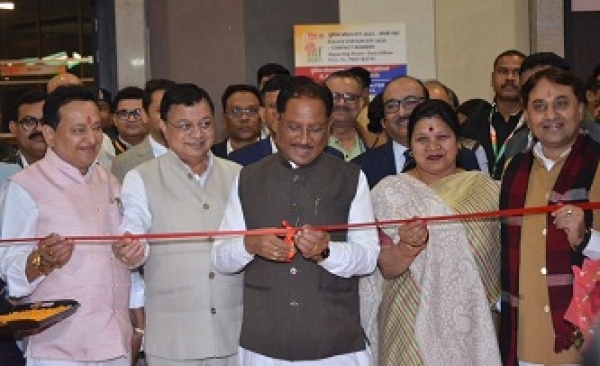 अंतरराष्ट्रीय व्यापार मेले में मुख्यमंत्री श्री विष्णुदेव साय ने छत्तीसगढ़ पेवेलियन का किया अवलोकन