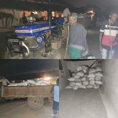 कालाबाजारी : पीडीएस चावल की बड़ी खेप को पकड़ा गुलाबी गैंग ने