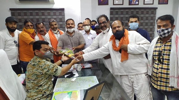 बजरंग दल ने घुसपैठियों के खिलाफ पुलिस अधीक्षक को सौंपा ज्ञापन