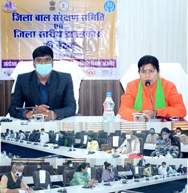 जिला बाल संरक्षण समिति एवं जिला स्तरीय टास्क फोर्स समिति की बैठक आयोजित , लंबित प्रकरणों को शीघ्र निराकरण के निर्देश