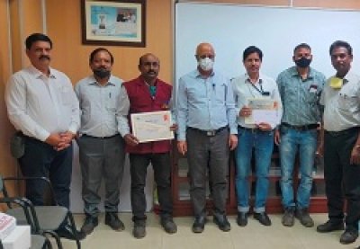 मर्चेन्ट मिल के कार्मिको को पाली व कर्म शिरोमणी सम्मान