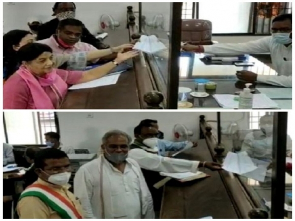 मरवाही उपचुनाव : नामांकन के दौरान एक ही कैंपस में मौजूद रहे जोगी और बघेल