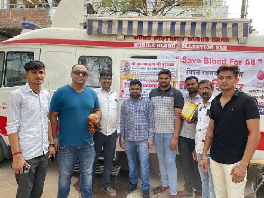 सिद्ध समाज ने गुरु जसनाथ जी के 541 में अवतार दिवस पर नव दृष्टि फाउंडेशन के माध्यम से रक्तदान शिविर का आयोजन किया
