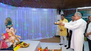 मुख्यमंत्री निवास में बिराजे भगवान श्री गणेश