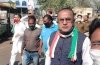किसानों के भारत बंद के समर्थन में नगर के कांग्रेसी उतरें सड़क पर