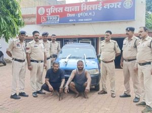गुंडों की &#039;गुंडई&#039; पर चला कानून का डंडा, दुर्ग पुलिस ने निकाला जुलूस