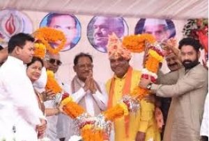 चन्द्रनाहू कुर्मी क्षत्रीय समाज के केन्द्रीय महाधिवेशन में शामिल हुए मुख्यमंत्री साय