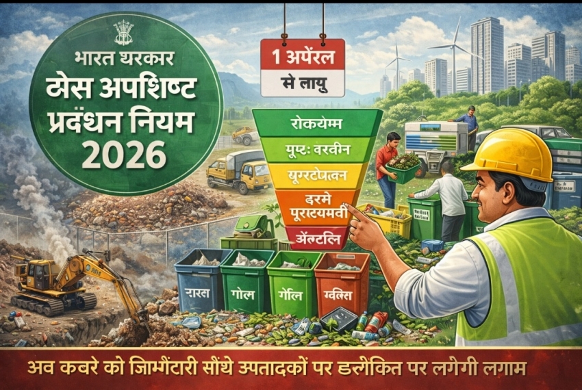 “ठोस अपशिष्ट प्रबंधन नियम 2026 लागू: अब कचरे की जिम्मेदारी सीधे उत्पादकों पर, लैंडफिल पर लगेगी लगाम”