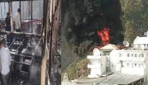 जम्मू में माता वैष्णो देवी मंदिर के पास लगी आग